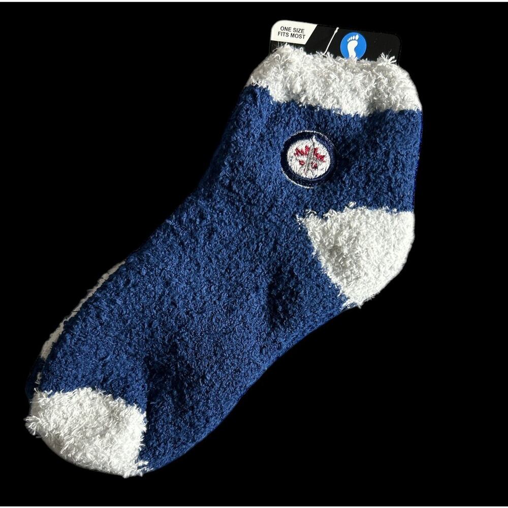 2 PAIR WINNIPEG JETS NHL HOCKEY LOGO TEAM SOCKS 2 PAIR SET One Size